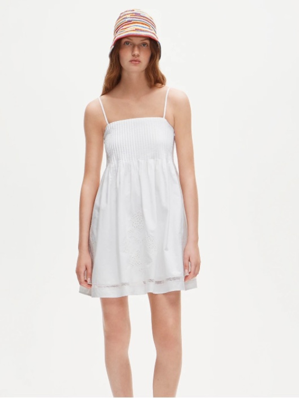 J crew Pintuck mini dress in cotton poplin